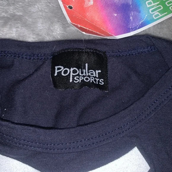 Popular Sports Baby Size 18 Months Navy Red Necktie Tie One-Piece Creeper Onesie - Picture 5 of 5